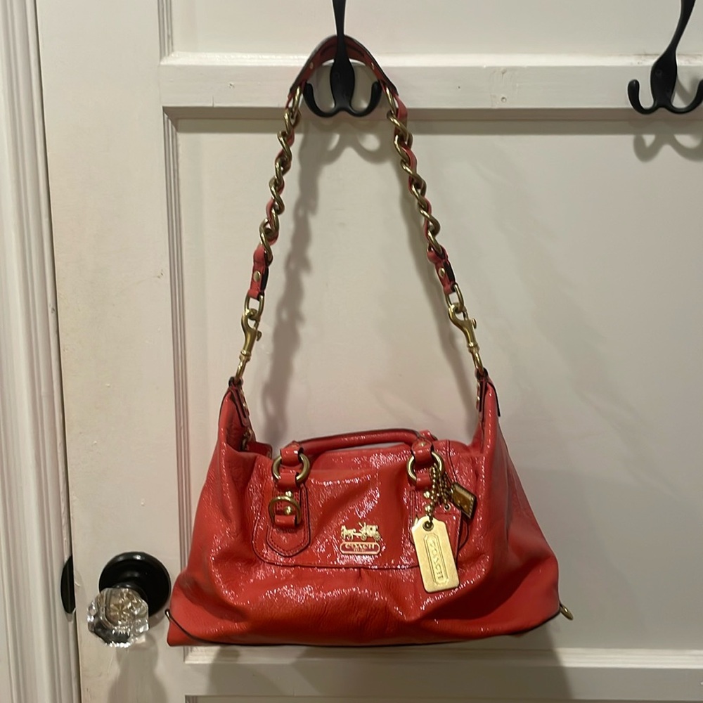 Red coach purse